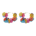 Chiffon Petals Round Earrings