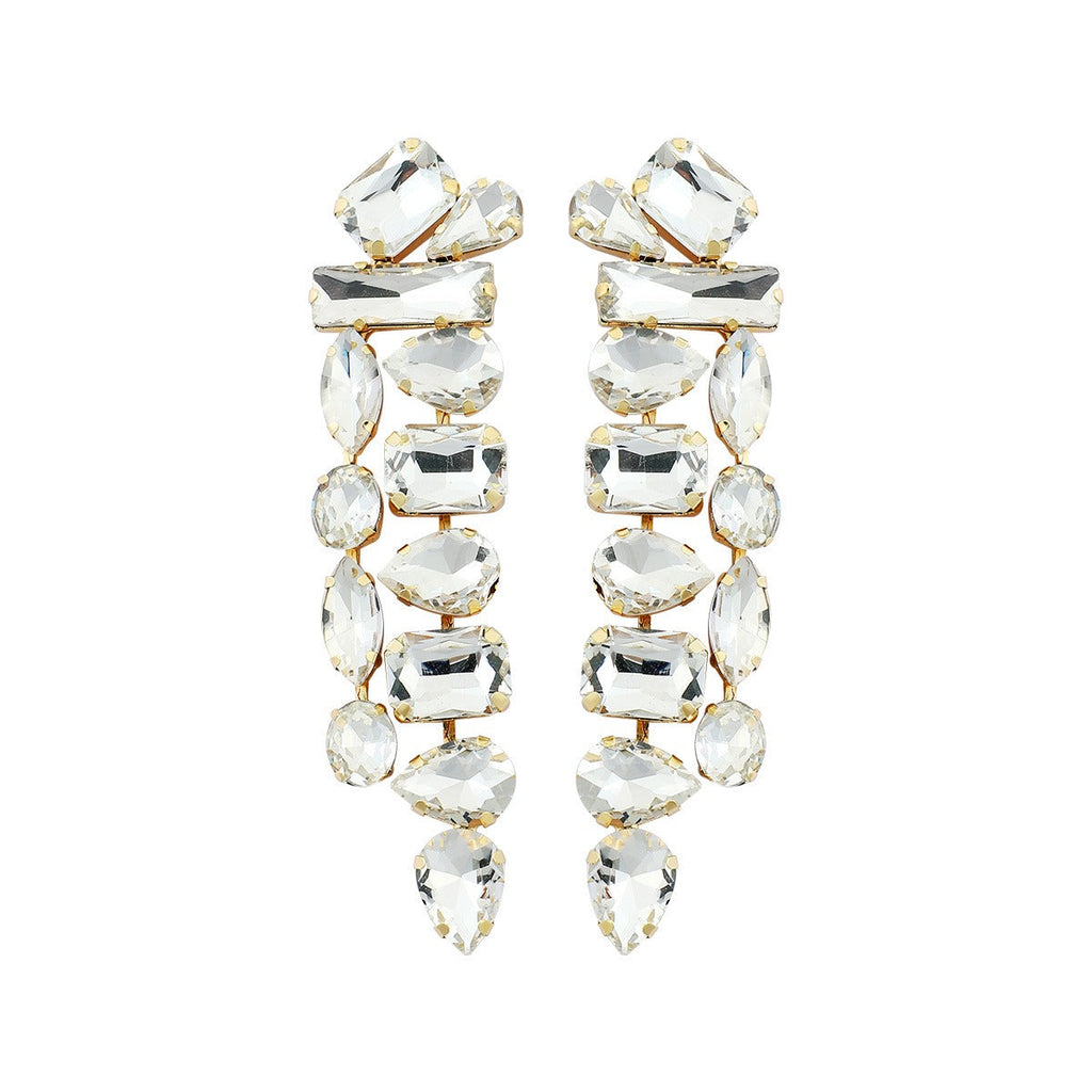 Sparkly Diamond Alloy Geometric Earrings