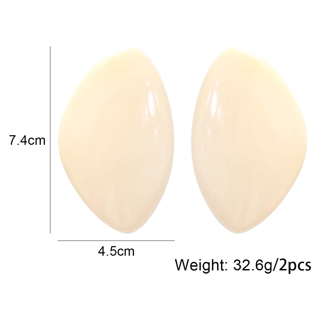 Oval Resin Beaded Pendant Earrings