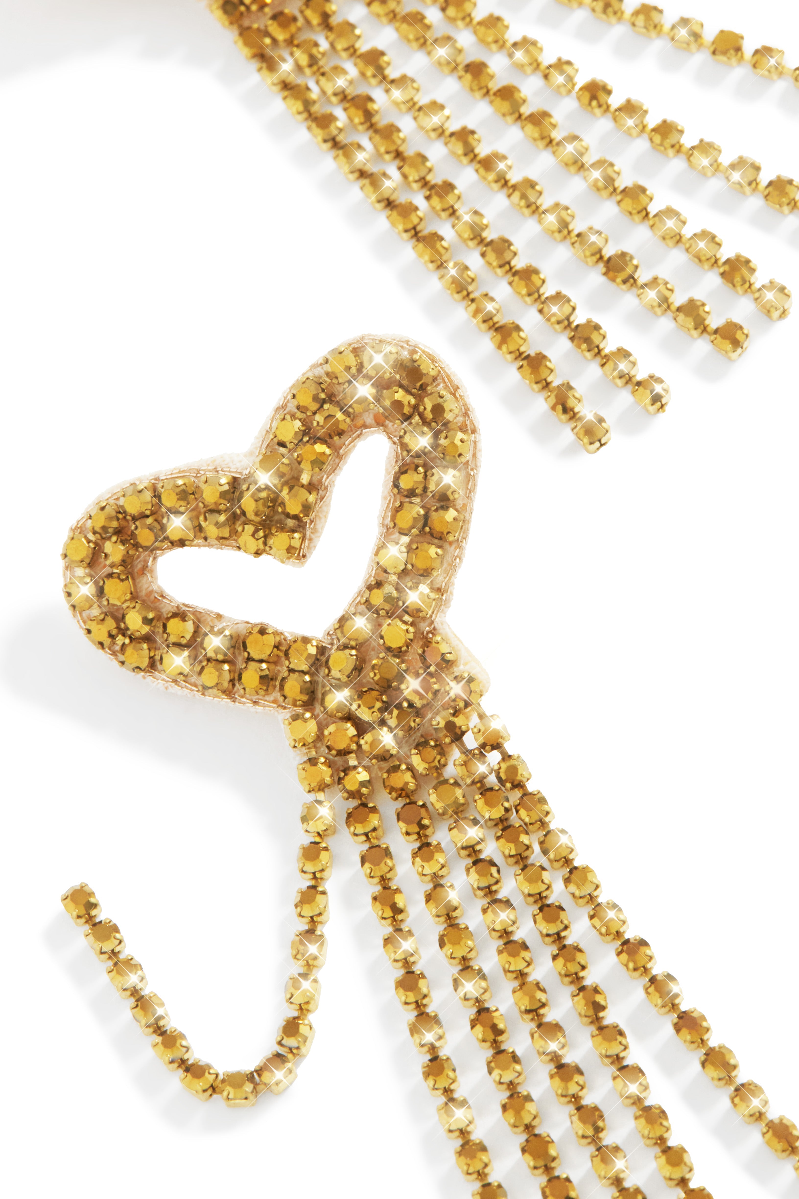 Mi Amore Embellished Dangle Earring - Gold