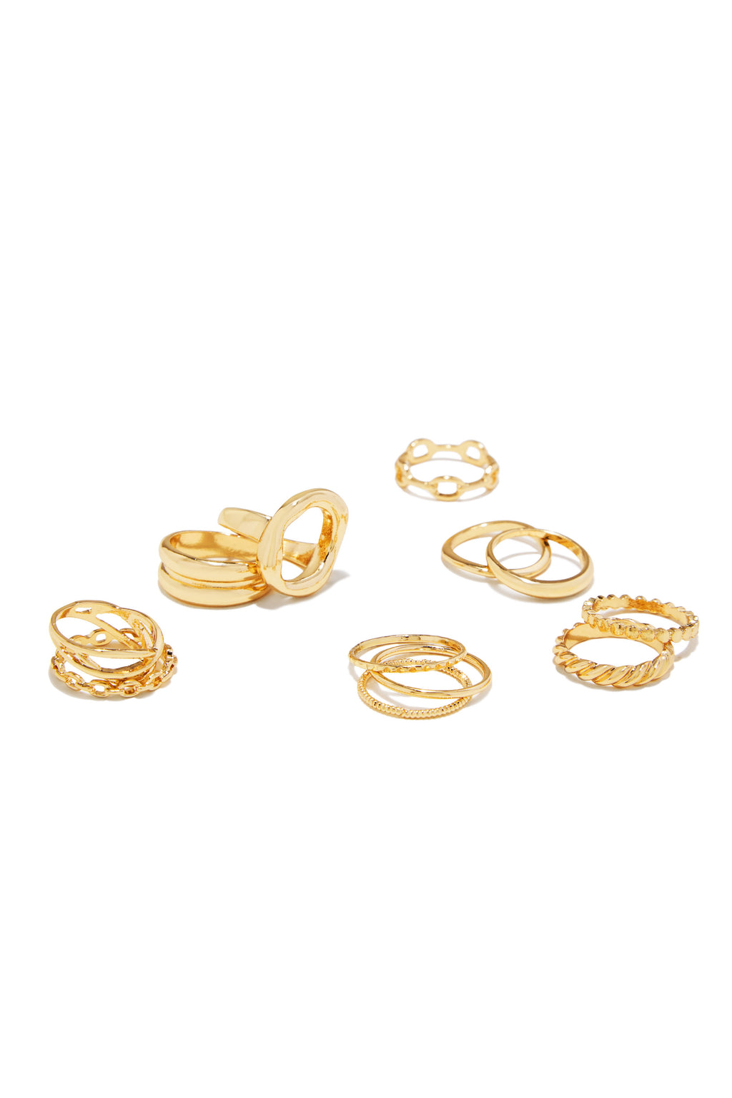 Loretta 12 Piece Ring Set - Gold