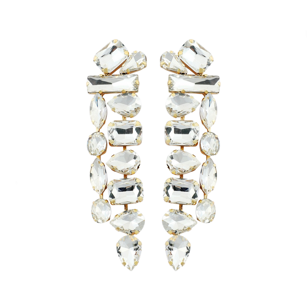 Sparkly Diamond Alloy Geometric Earrings
