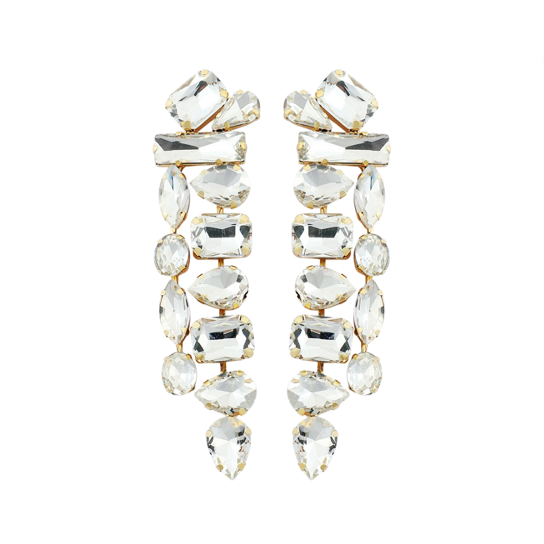 Sparkly Diamond Alloy Geometric Earrings