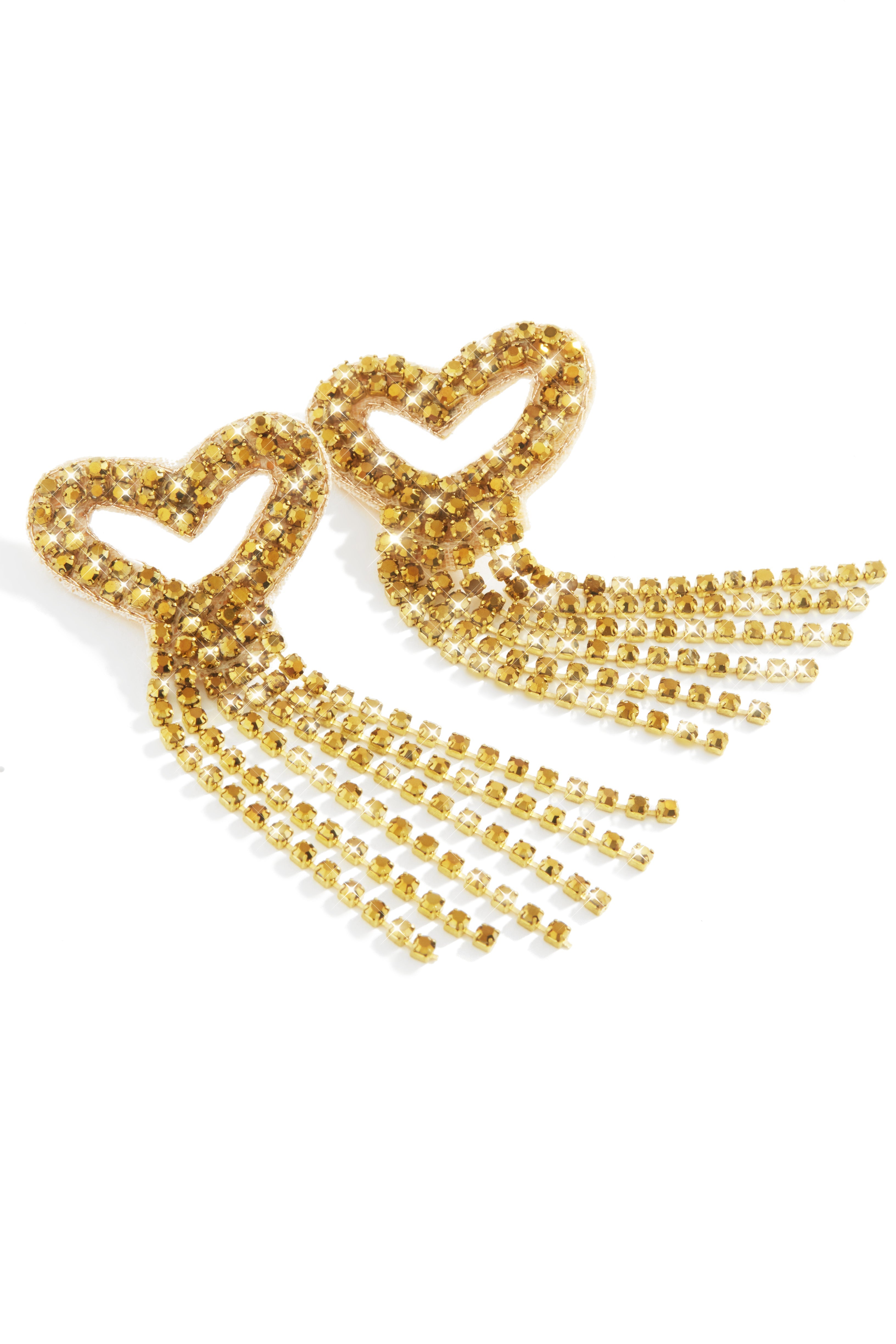 Mi Amore Embellished Dangle Earring - Gold